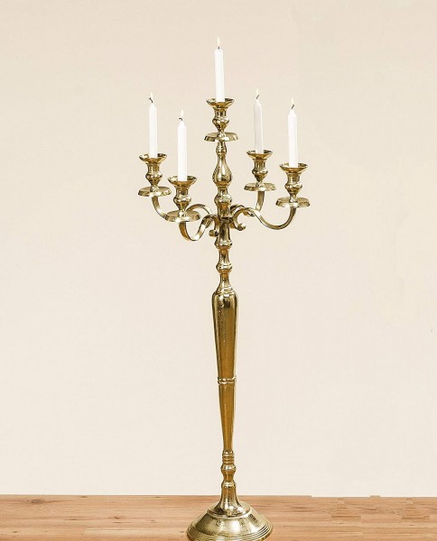 Kerzenleuchter 120cm BIG Farbe: Alt - Gold 5-flammig breite Version für Event