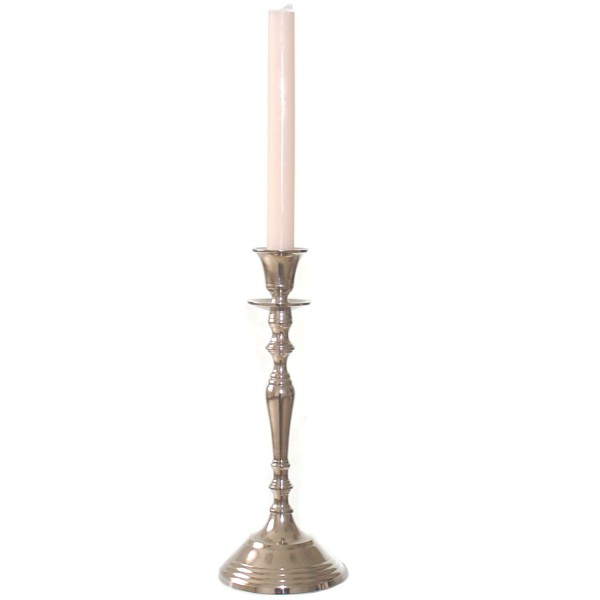 Kerzenleuchter 26cm Silber Farbend 1-flammig Event Version für Event und Home