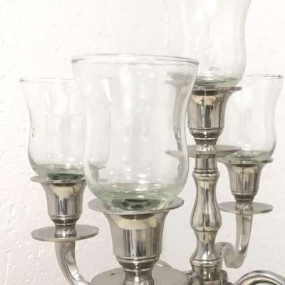 Glasaufsatz Teelichthalter 8cm Home-Version klarglas mit Gummiring