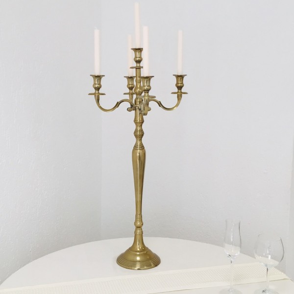 Kerzenleuchter 80cm Gold leicht matt farbend 5-flammig SM Version für Home & Event B-Ware
